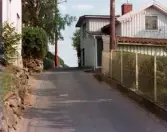 Bostadsbebyggelse vid Franckegatan i Mölndals Kvarnby, omkring 1975-1980.