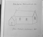 Avritning av Kila kyrka.