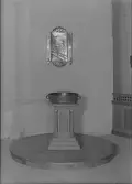 Dopfunt efter renoveringen i Kila kyrka.