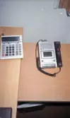 Nätkopplad kalkylator och diktafon i Tysslinge, 1990
