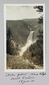 Nedre fallet, 102 meter högt, i Yellowstone Canyon, 1913-07-18