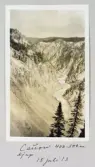 Canyon vid Yellowstone mellan 400-500 meter djup, 1913-07-18
