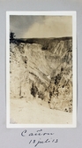 Canyon vid Yellowstone nationalpark i Wyoming, 1913-07-18