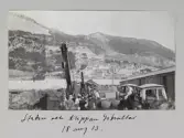 Staden och klippan Gibraltar sett från hamnområdet, 1913-08-18