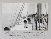 Tredje klassens passagerare ser på hajar och tumlare i Medelhavet, 1913-08-18
