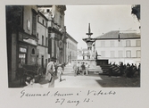 Litet torg med äldre ståtlig brunn i Viterbo, 1913-08-27