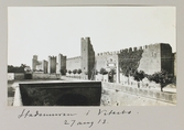 Stadsmuren i Viterbo i Italien, 1913-08-27