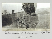 Theodor Dieden på motorcykel i Viterbo, 1913-08-27