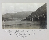 Utsikten från Diedens och Fernströms hotellfönster mot Como-sjön, 1913-08-31