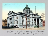Vykort på rådhuset i Washington County i Pennsylvania, 1913