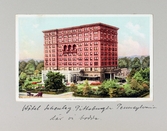 Vykort på Hotell Schenley i Pittsburg där Dieden och sällskapet bodde, 1913