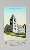 Vykort på W. and J. college i Washington Pennsylvania, 1913