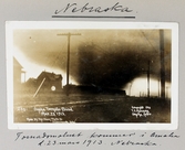 Vykort på inkommande tornado i Omaha i Nebraska, 1913