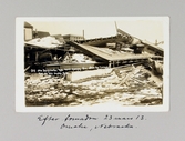 Vykort på förödelse efter tornadon i Omaha i Nebraska, 1913