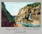Vykort på delar av Chipetafallen i Gunnison Canyon i Colorado, 1913