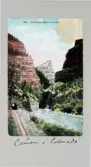 Vykort på canyon i Klippiga bergen i Colorado, 1913