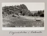 Vykort på Virginiadalen vid foten av Klippiga bergen i Colorado, 1913