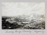 Vykort med panorama över Snowy Range i Colorado, 1913