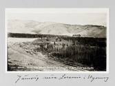 Vykort på järnväg nära Laramie, 1913