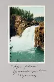 Vykort på Övre fallen i Yellowstoneparken, 1913