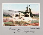 Vykort på Grotto-gejsern i Yellowstoneparken, 1913
