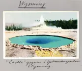 Vykort på slotts-gejsern i Yellowstoneparken, 1913