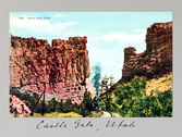 Vykort på Castle Gate i Utah ett par timmars resa sydväst om Salt Lake City, 1913