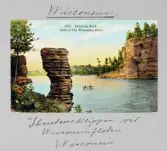 Vykort på Skorstensklippan i Wisconsinfloden, 1913