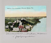 Flygfoto över universitetet i Madison i Wisconsin, 1913