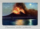 Vykort som visar Vesuvius under utbrott, 1913