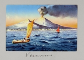 Vulkanutbrott på Vesuvius sett från havssidan, 1913