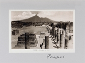 Panoramabild över resterna i staden Pompeji i Italien, 1913