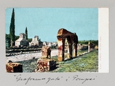Vykort på ”Gravarnas gata” i Pompeji, 1913