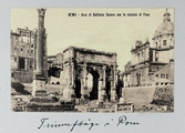 Vykort på en av triumfbågarna i Forum Romanum, 1913