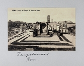 Vykort på tempelbyggnad i Forum Romanum, 1913
