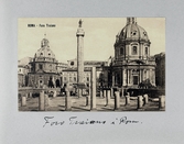 Vykort på Trajanus forum i Rom, 1913