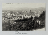 Vykort med panoramavy över Florens, 1913