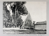 Vykort på Caio Cestio pyramiden och den protestantiska kyrkogården, 1913