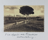 Vykort på Via Appia och Claudios akvedukt, 1913