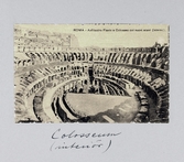 Vykort visande interiörbild på Colosseums arena, 1913