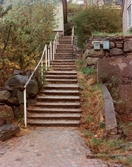 Trappa i Stalleliden, Roten M, i Mölndals Kvarnby, omkring 1975-1980.