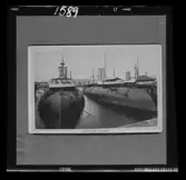 På kuvertet står följande information sammanställd vid museets första genomgång av materialet: Ubåtar