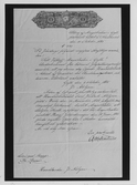 Magistratbevis från 10 oktober1885 där Fredrik Ahlgren uppfördes i registret över 