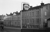 Bensinstation vid Södergaraget, 1970-tal