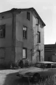 Rivningshus vid malms moped- och motorverkstad, 1970-tal