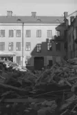 Rivning av hus på Köpmangatan