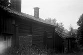 Träkåkar på Kyrkogatan 26, 1940-talet