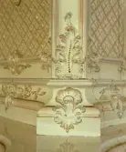 Hörndetalj på kakelugn, Stortorget 8, 1977-1979