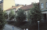 Nedfarten till gång -och cykeltunneln i slutet av Järnvägsgatan, 1980-tal