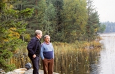Två män vid Skirasjön , 1988